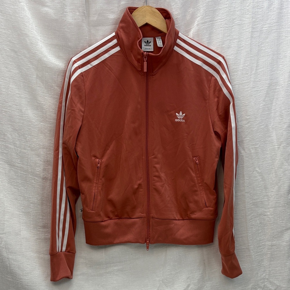 Adidas Firebird Jacket, Apricot with White Accents, Women’s Large